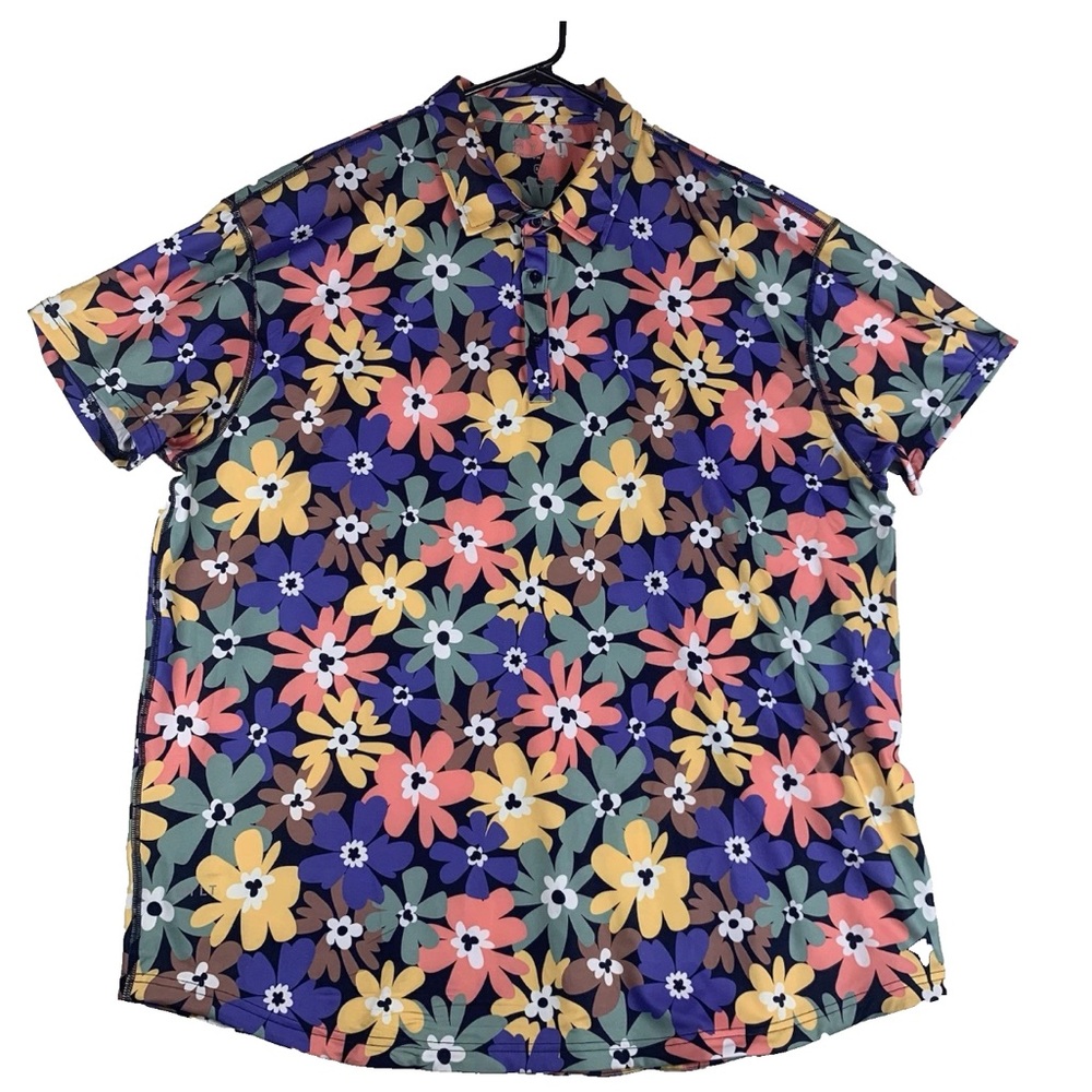Bylt men's Floral polo Shirt , size xxl